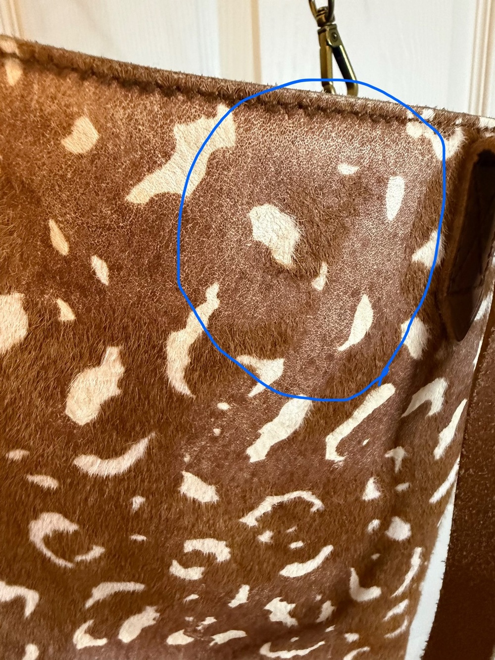 Madewell Brown and White Transport Leopard-Print Calf Hair Tote - Picture 6 of 13